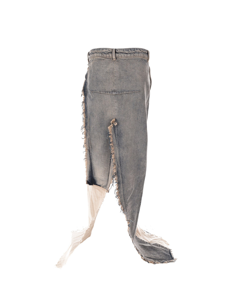 DENIM SLICED SKIRT