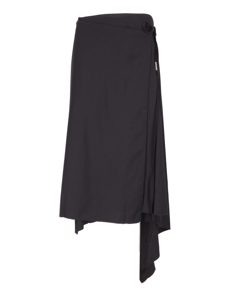 YLVA MIDI WRAP SKIRT WOOL TWILL