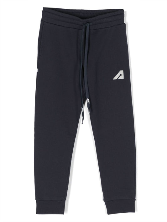 logo-embroidered cotton track pants