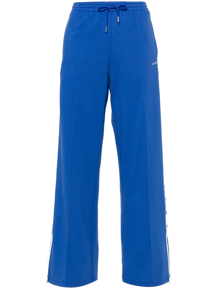 logo-embroidered straight trousers