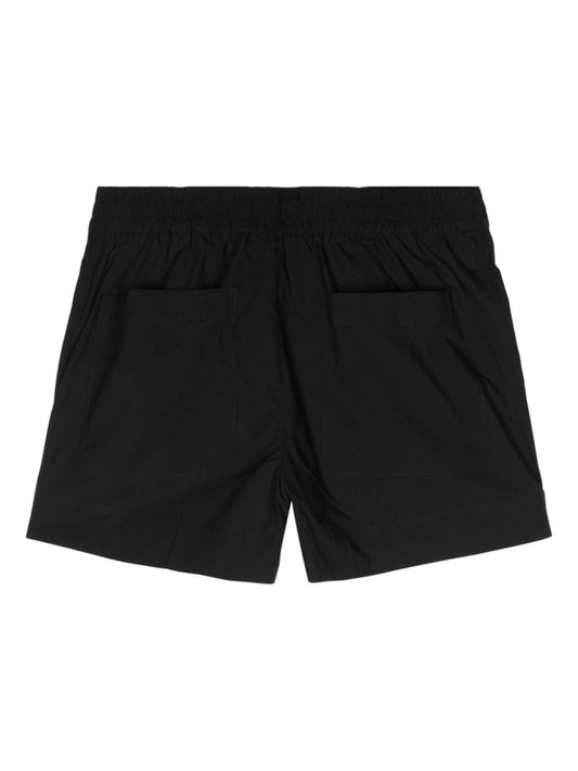 elasticated-waist cotton shorts