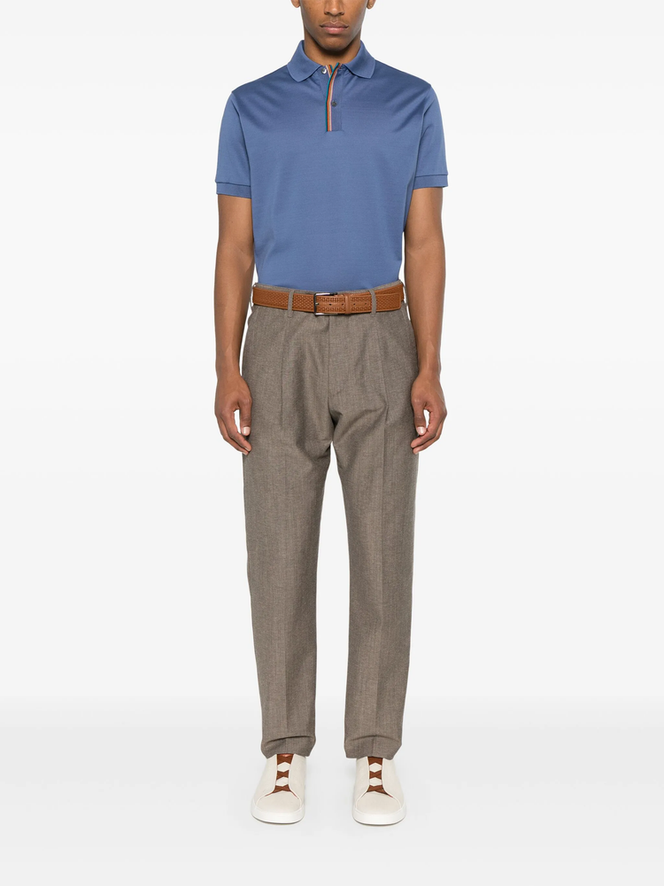 Signature Stripe-trim polo shirt