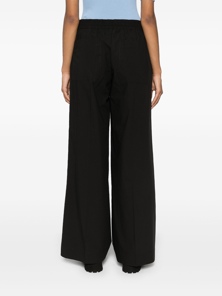 logo-embroidered straight trousers