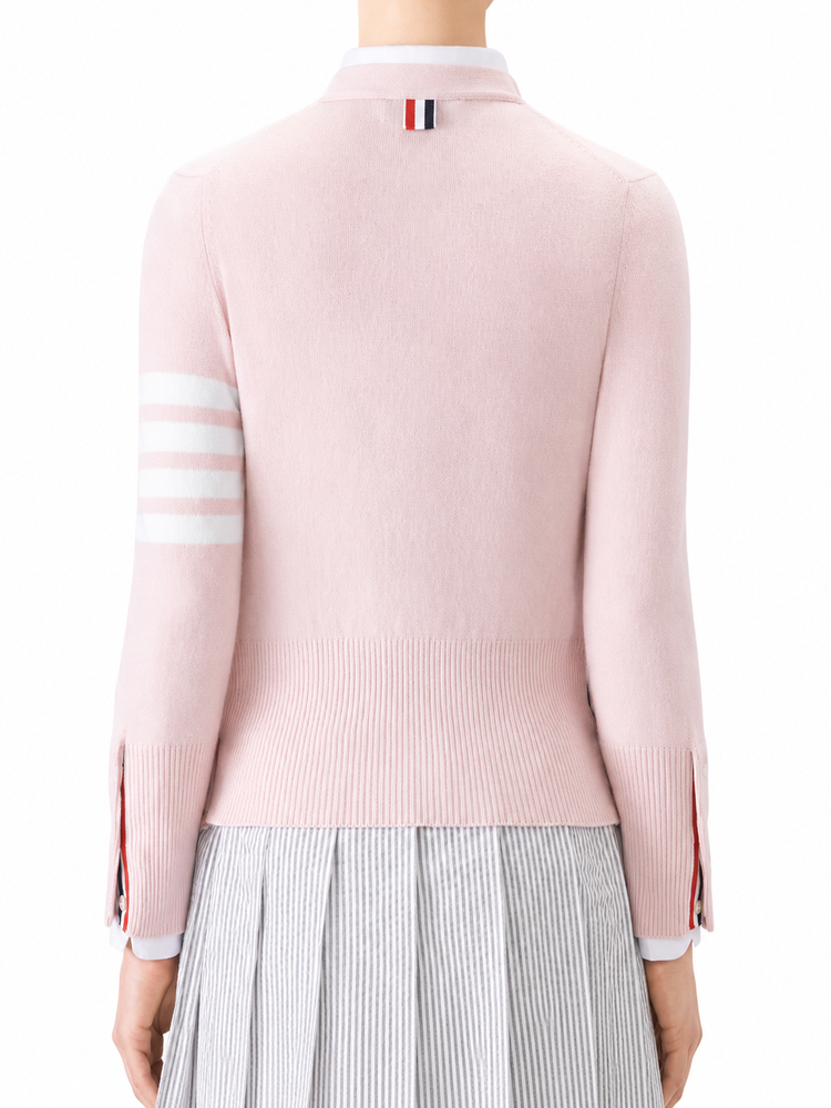 CLASSIC V-NECK CARDIGAN W/ 4 BAR IN CASHMERE