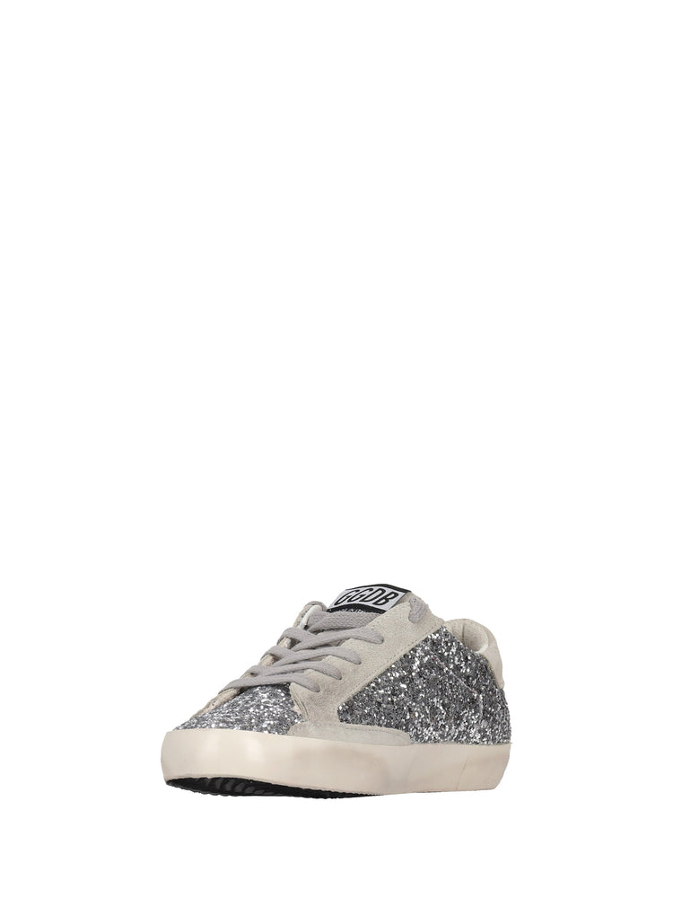 SUPER-STAR GLITTER UPPER SUEDE STAR AND HEEL