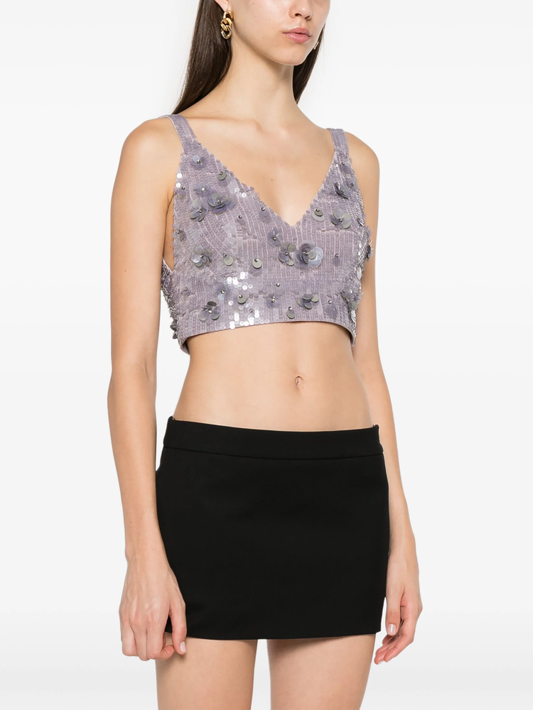 Glow sequined top