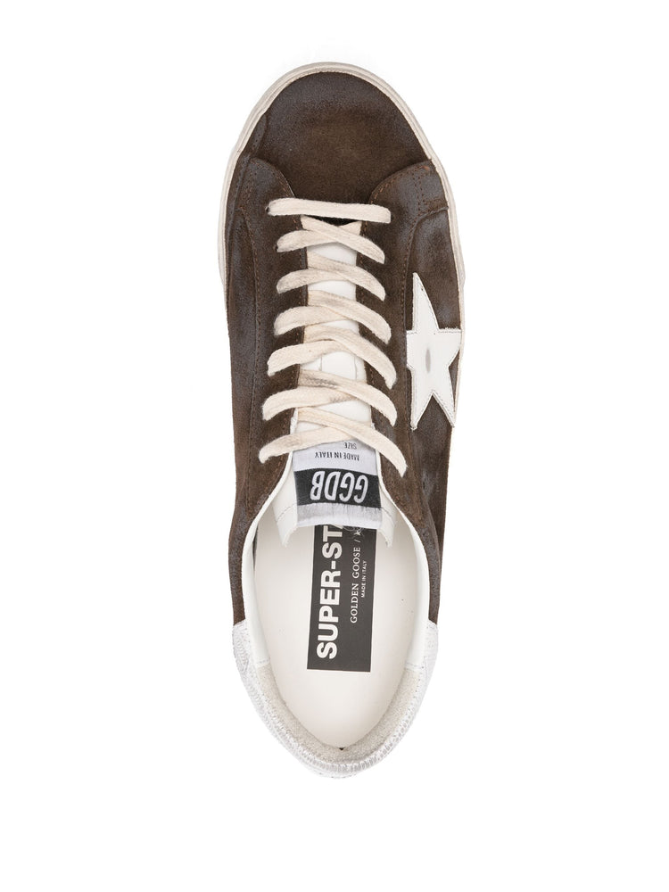 Super-Star distressed suede sneakers