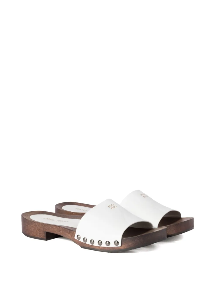 patent leather clogs