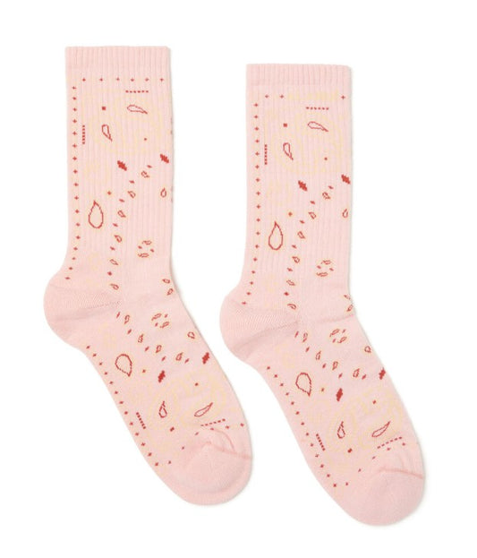BANDANA SOCKS BRICK RED MULTICOLOR