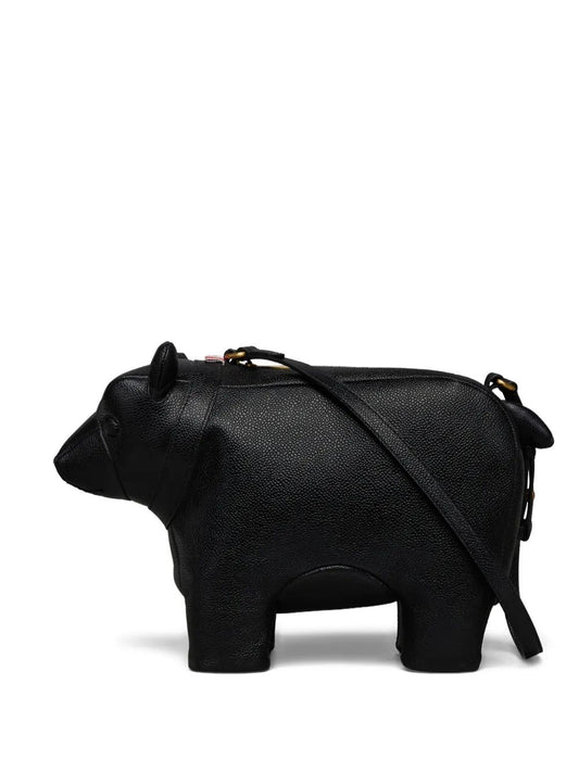 BEAR BAGUETTE BAG IN PEBBLE GRAIN LEATHER
