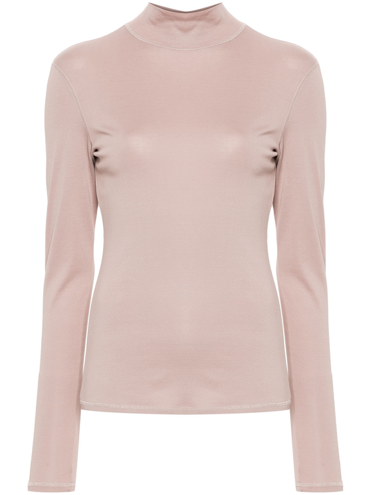 high-neck cotton top
