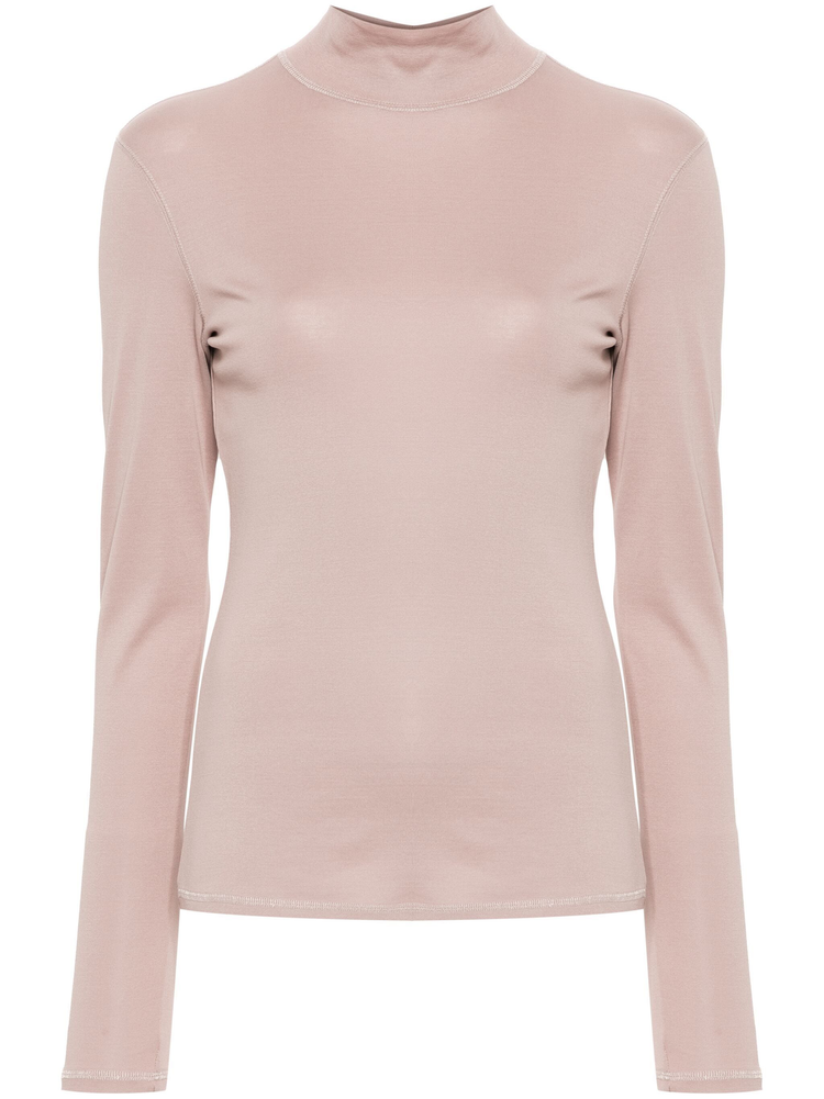 high-neck cotton top