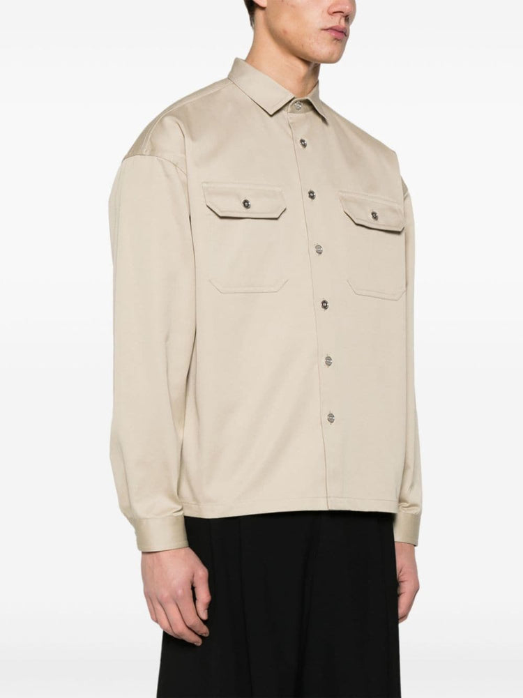 twill-weave cotton shirt