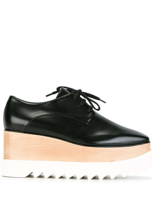 ELYSE LACE UP ALTER MAT W/ WOOD WEDGE