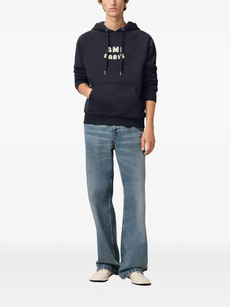Ami Paris logo-appliqué hoodie