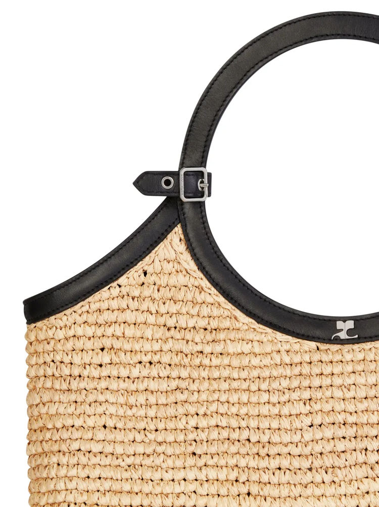 Holy raphia tote bag