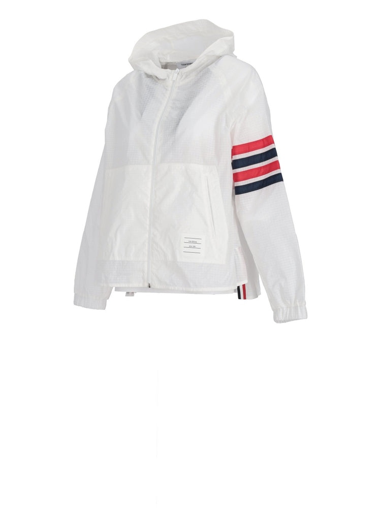 SWING ANORAK W/ SEAMED IN 4 BAR STRIPE IN ULTRA LIGHT NYLON RIPSTOP