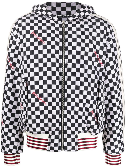 PALM ANGELS zip-up hooded jacket