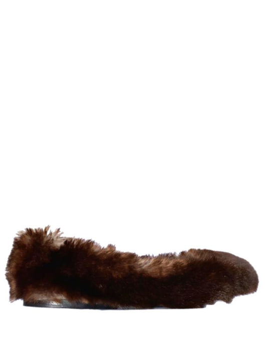 Furry ballerina shoes