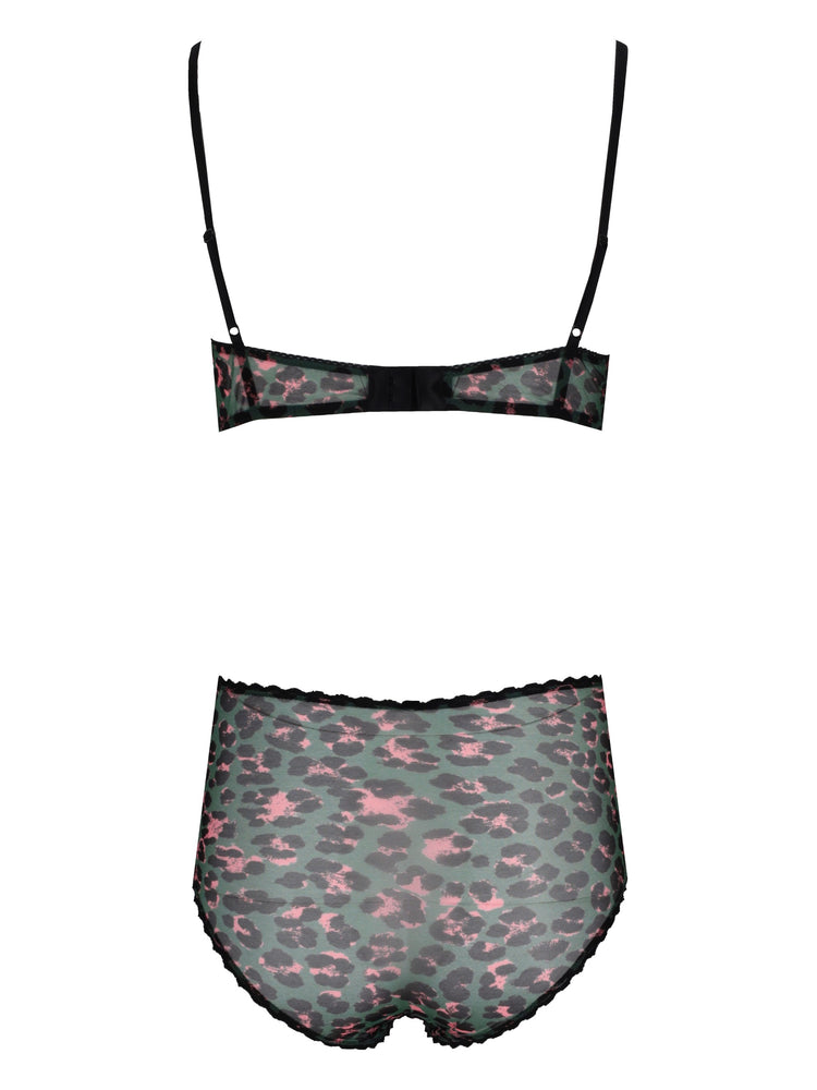 LAURA URBINATI Slip alto verde&rosa