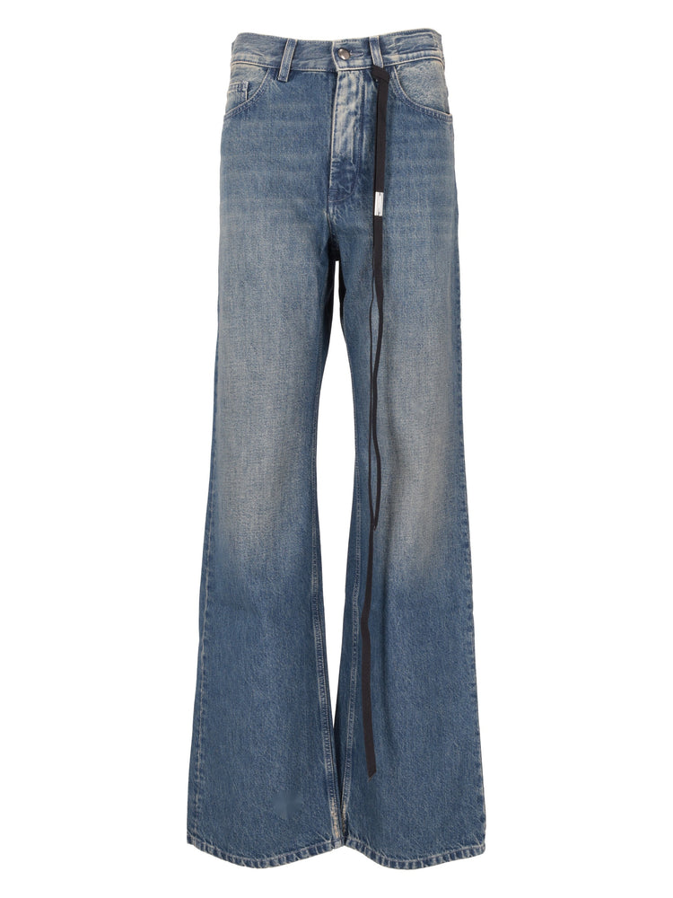 GENOVEVA 5-POCKETS RELAXED FLARED TROUSERS STONEWA