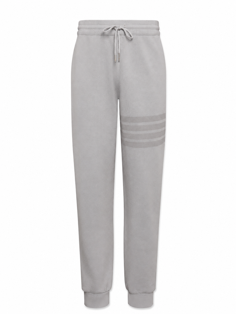 SWEATPANTS W/ OVERDYED 4 BAR IN SOLID LOOPBACK