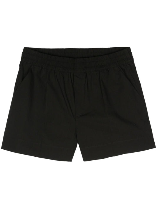 elasticated-waist cotton shorts