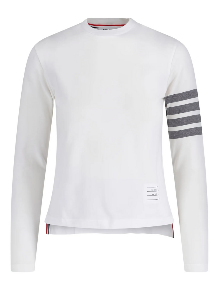 LONG SLEEVE TEE W/ ENGINEERED 4 BAR IN SUSTAINABLE JERSEY