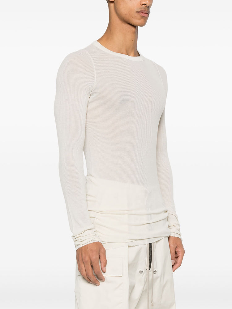 ribbed long sleeve T-shirt