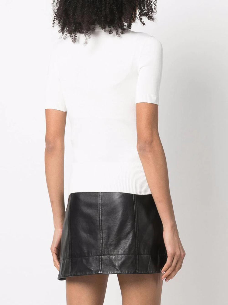 PATOU JACQUARD SHORT SLEEVES JUMPER