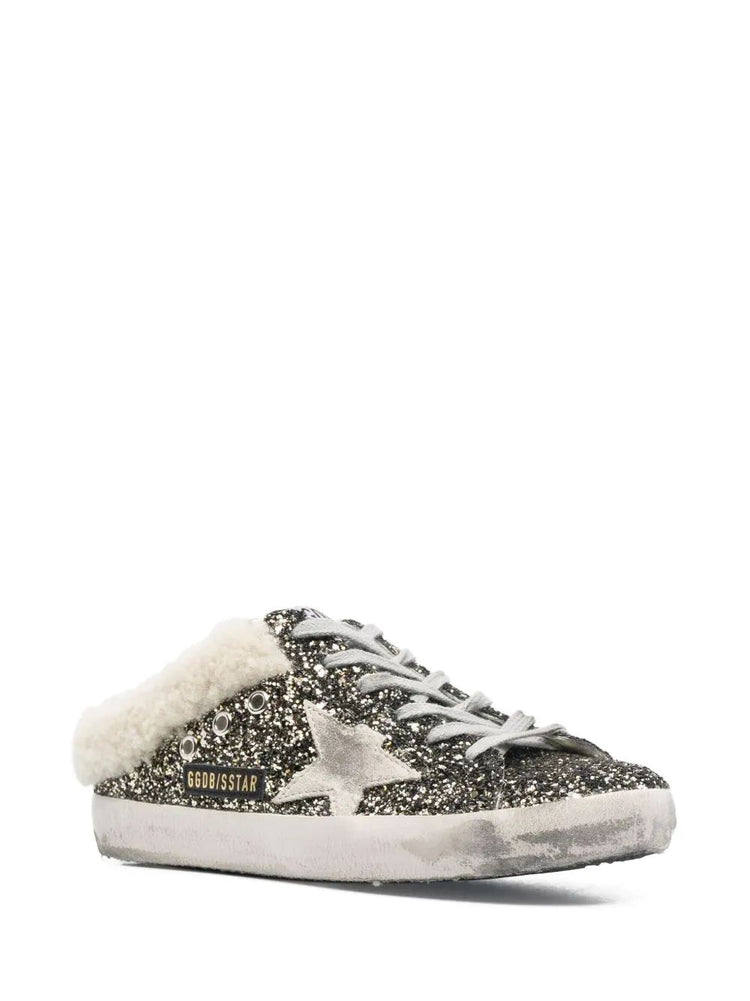 SUPER-STAR SABOT GLITTER UPPER SUEDE STAR SHEARLING LINING