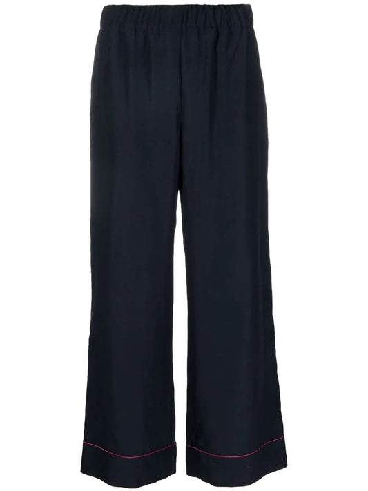 PAROSH straight-leg cropped trousers