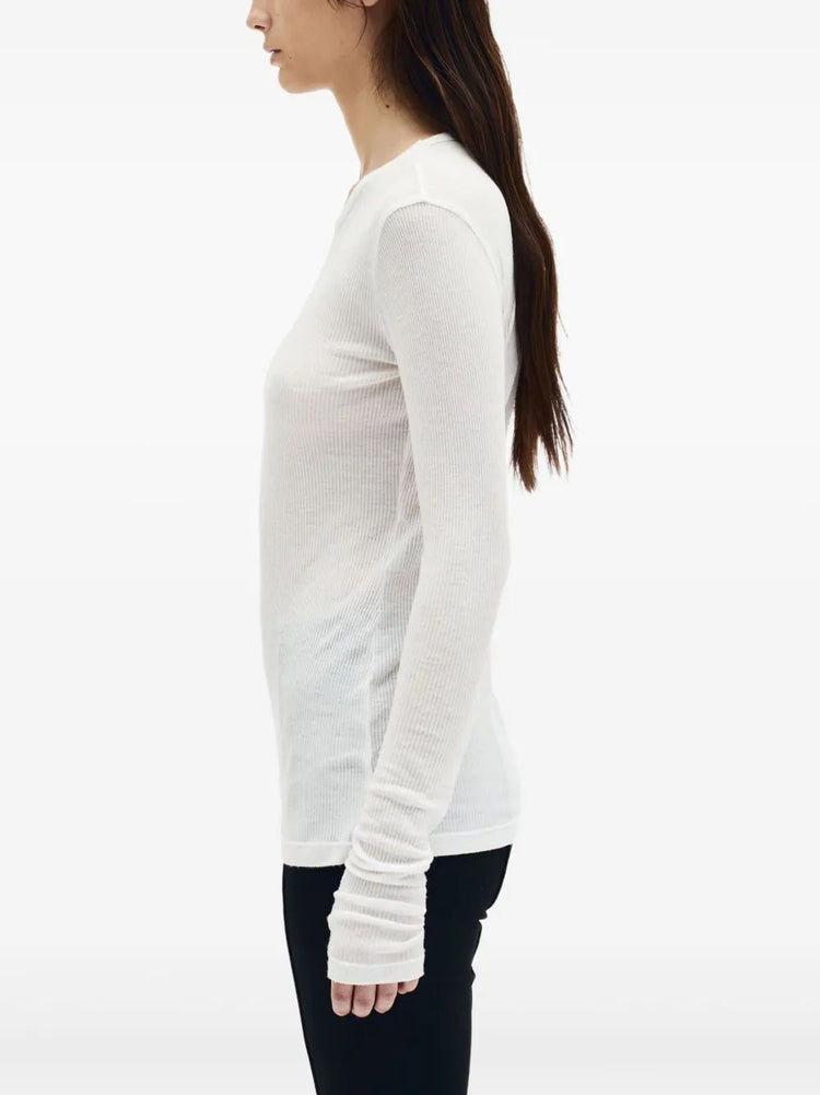 FIENE SLIM FIT LONG SLEEVES T-SHIRT VISCOSE COTTON