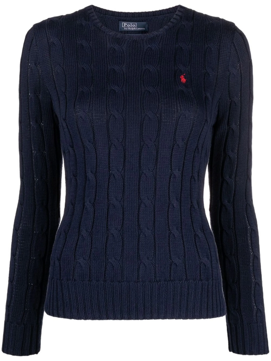 Polo Pony cable-knit jumper