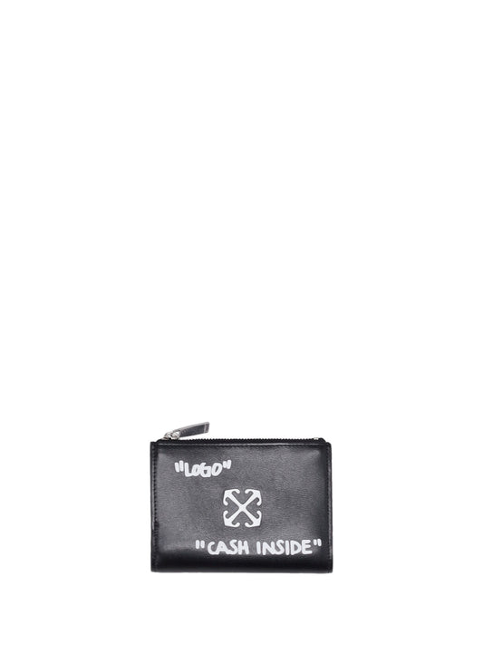 JITNEY ZIPPED BIFOLD QUOTE BLACK - WHITE