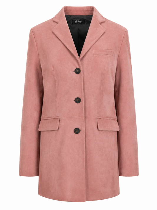 LA ROSE cappotto camoscio avorio