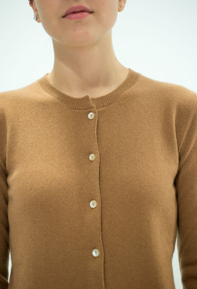 LA ROSE cardigan cashmere grigio melange