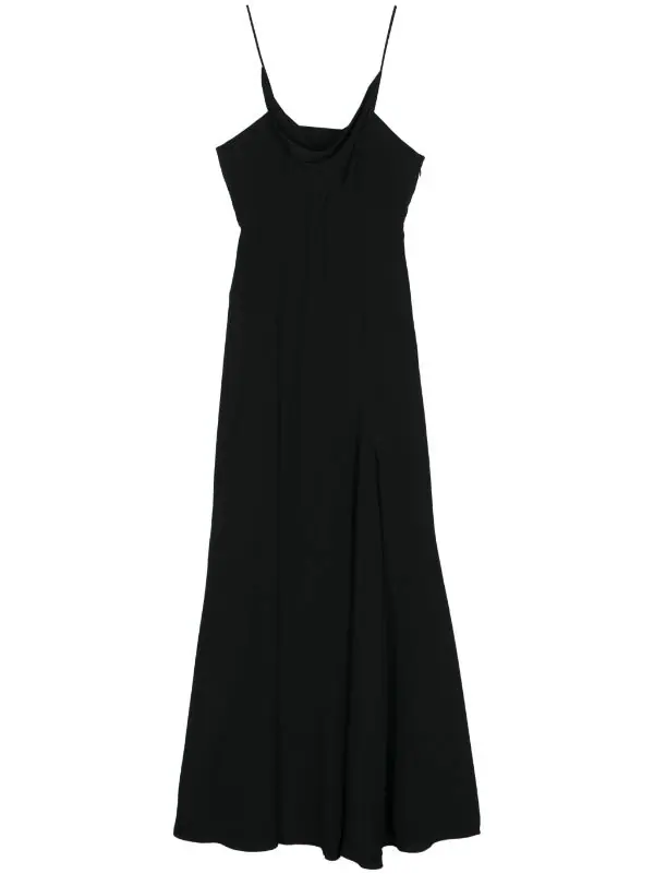 Kapri cowl-neck crepe maxi dress