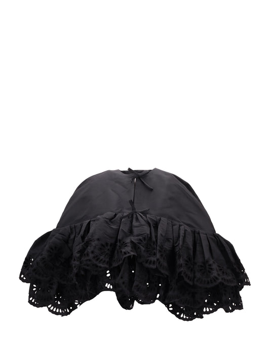 SHORT CAPE W/ EMBROIDERY