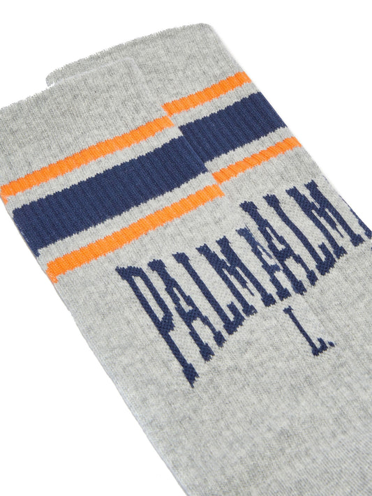 College intarsia knit-logo socks