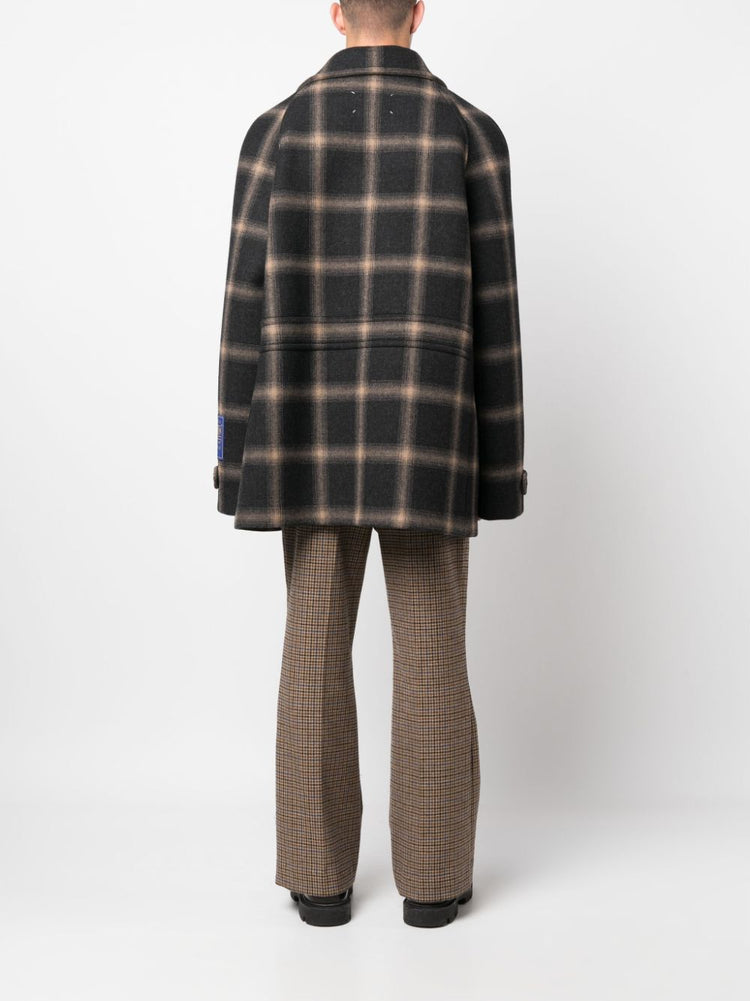 MAISON MARGIELA check-pattern wool coat