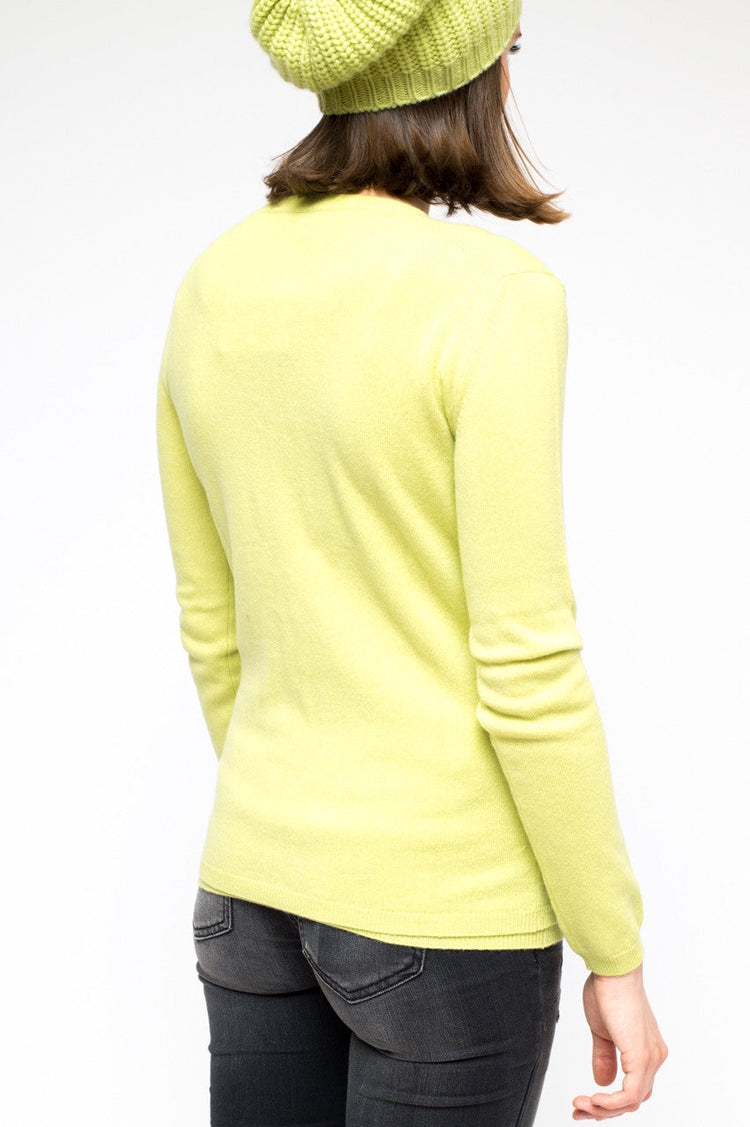 LA Rose cardigan cashmere asparagus