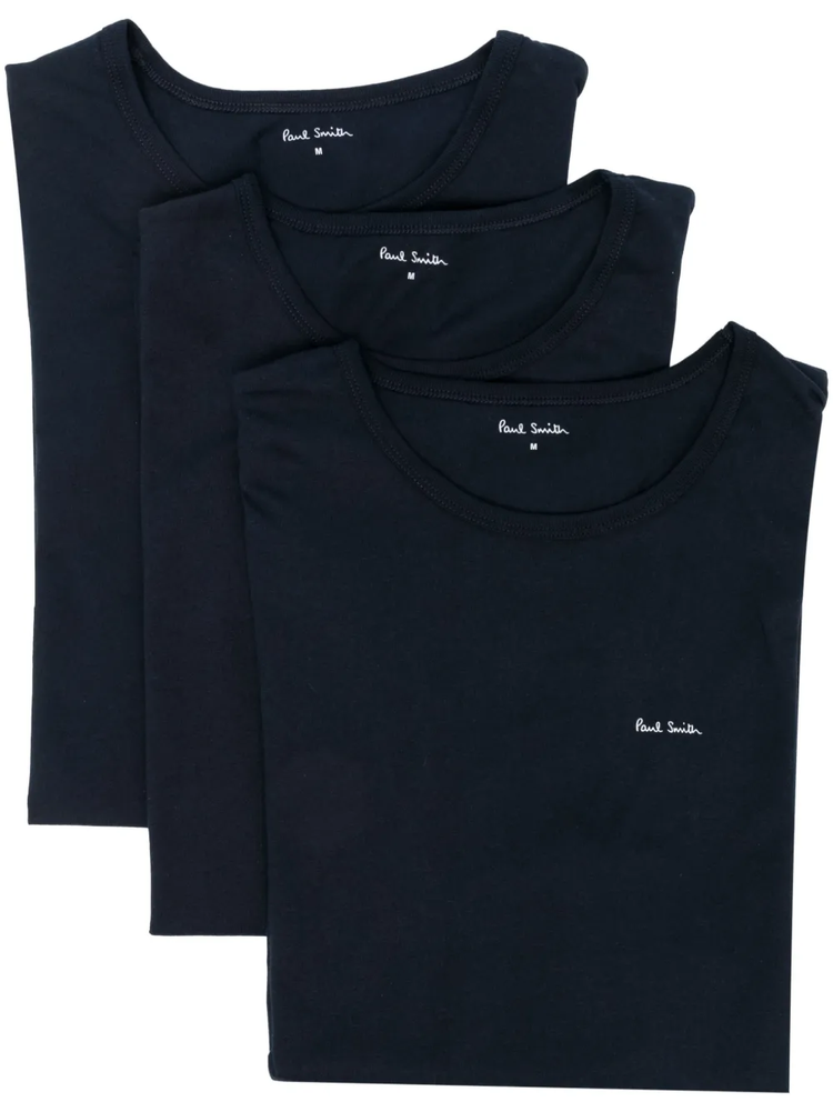 logo-print cotton T-shirt (pack of three)