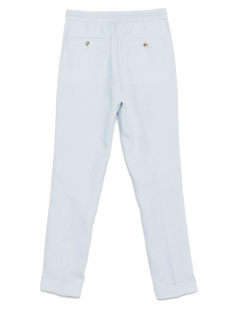 drawstring linen trousers