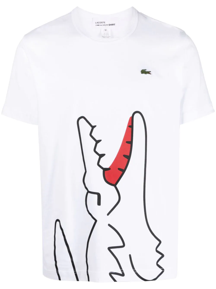 x Lacoste logo-patch cotton T-shirt