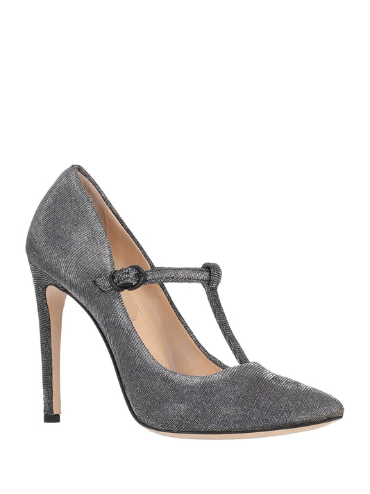 lurex pointed pumps
