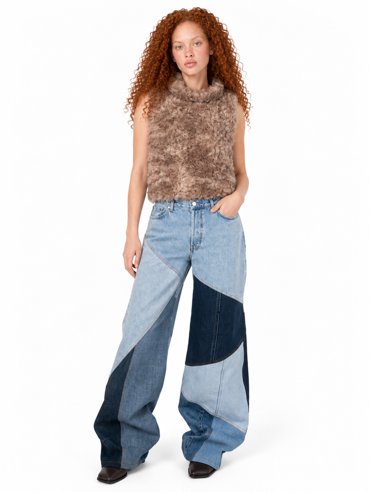 PECORA VESTTOP - FAUX ASTRAKHAN
