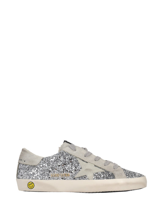 SUPER-STAR GLITTER UPPER SUEDE STAR AND HEEL