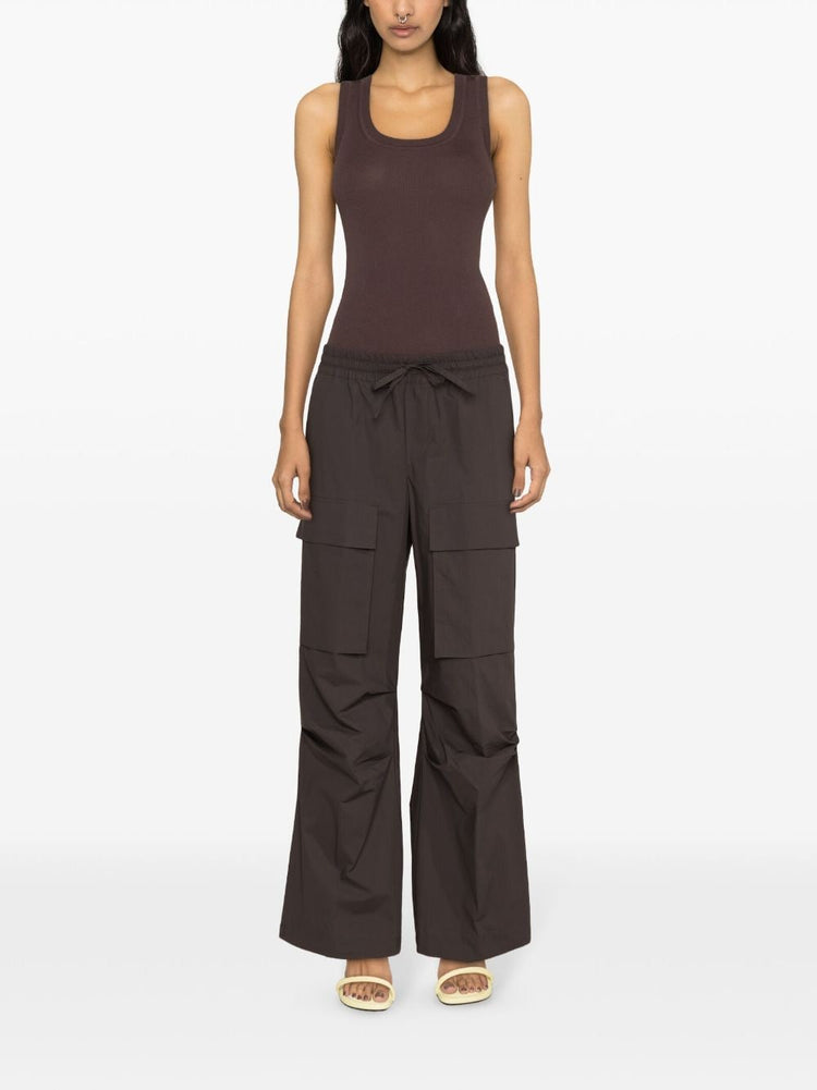 cargo-pockets cotton trousers