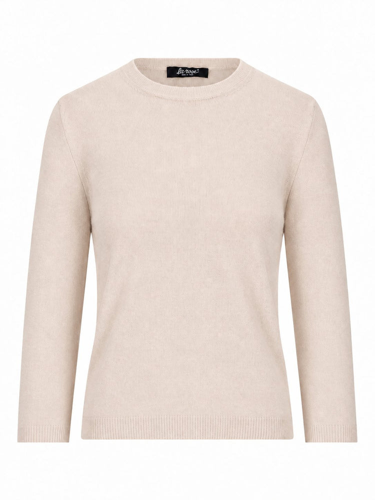 LA ROSE maglia 3/4 cashmere beige chiaro